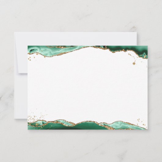 グリーンゲートGeodeモノグラムスクリプト金ゴールドグリッター ノートカード (裏面)