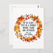 グリーンゲーブルズのアン文芸秋の手描き ポストカード (正面/裏面)