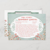 グリーンゲーブルズのアン | Raspberry Cordialレシピ エンクロージャーカード (正面/裏面)