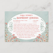 グリーンゲーブルズのアン | Raspberry Cordialレシピ エンクロージャーカード (正面)