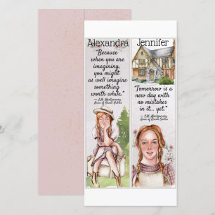 グリーンゲーブルズの可愛いアン引用文ギフトブックマークCa カード