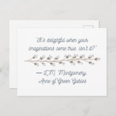 グリーンゲーブルズハガキインスパイアのアンヌ ポストカード (正面/裏面)