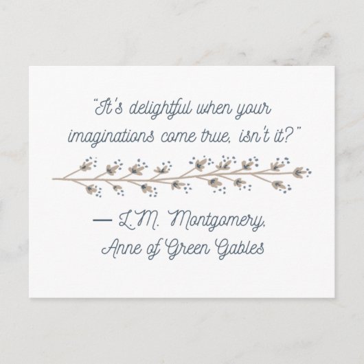 グリーンゲーブルズハガキインスパイアのアンヌ ポストカード (正面)