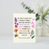 グリーンゲーブルズ葉のアンズ花手描き ポストカード (スタンド正面)