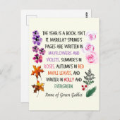 グリーンゲーブルズ葉のアンズ花手描き ポストカード (正面/裏面)