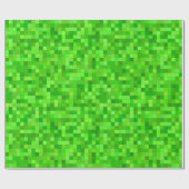 グリーンゲーマーピクセルバースデーパーティー ラッピングペーパー (フラット)