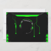 グリーンゲームトラック誕生日パーティフォト招待状 招待状 (裏面)