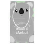 グリーンコアラ熊ベビーシャワー スモールペーパーバッグ (正面)