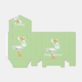グリーンコウノトリ赤ちゃんシャワーお願いボックス フェイバーボックス (折り畳みなし)