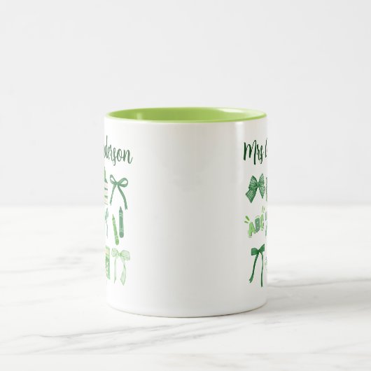 グリーンコケットバウ幼稚園エレメンタル先生 ツートーンマグカップ (中央)