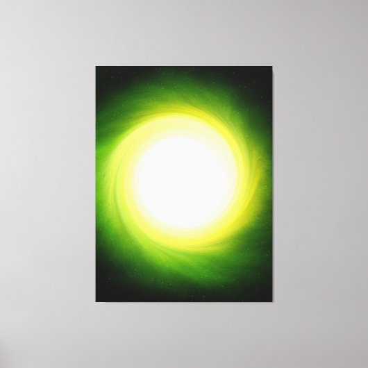 グリーンコズミックブラックホールストレッチキャンバスプリント キャンバスプリント (正面)