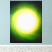 グリーンコズミックブラックホールストレッチキャンバスプリント キャンバスプリント (インサイチュ (ウッドフロア))