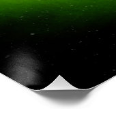 グリーンコズミックブラックホール光沢ポスター ポスター (コーナー)