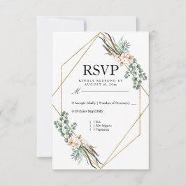 グリーンコットン ボホ グリッター 結婚式 RSVP