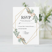 グリーンコットン ボホ グリッター 結婚式 RSVP (スタンド正面)