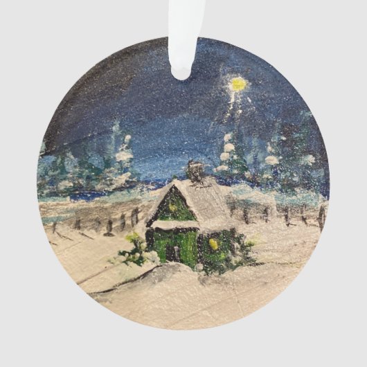 グリーンコテージインザスノー オーナメント (正面)