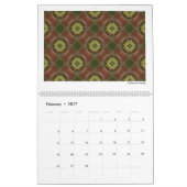 グリーンコレクション抽象芸術フラクタル2025 カレンダー (2月 2017)