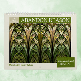 グリーンコレクション抽象芸術フラクタル2025 カレンダー