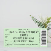 グリーンコンサートチケットパーティの招待状 招待状 (スタンド正面)