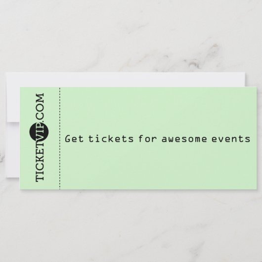 グリーンコンサートチケットパーティの招待状 招待状 (裏面)