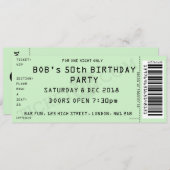 グリーンコンサートチケットパーティの招待状 招待状 (正面/裏面)