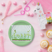 グリーンコンセプト紙プレート ペーパープレート (パーティー)