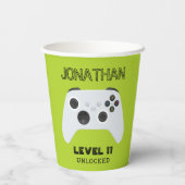 グリーンコントローラゲーマーレベルアップ 紙コップ (裏面)