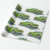 グリーンコンバーチブル車 ラッピングペーパー (アンロールド)