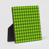 グリーンコンビネーションダイヤモンドパターン(STaylor) フォトプラーク (正面)