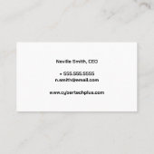 グリーンコンピュータチップおよび回路IT技術 名刺 (裏面)