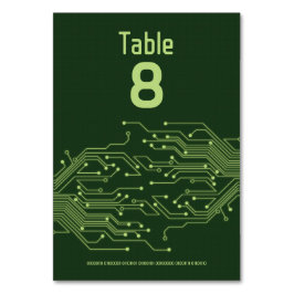 グリーンコンピュータ回路基板バー（ユダヤ教の）バル・ミツバー テーブルナンバー
