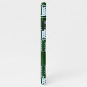 グリーンコンピュータ回路基板白色線パターン iPhoneケース (右側)