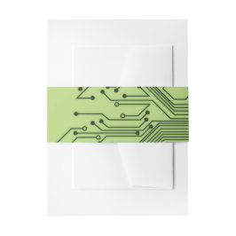 グリーンコンピュータ回路基板（ユダヤ教の）バル・ミツバー招待状 招待状ベリーバンド