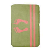 グリーンコーストライプラル足グラフィックモダンー バスマット (正面縦)