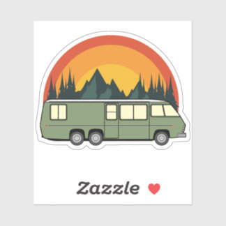 グリーンコーチレインボーマウンテンズキス – カット シール