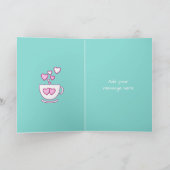 グリーンコーヒー&フレンズ誕生日グリーティング カード (内部)