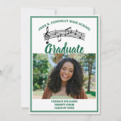 グリーンコーラス写真高校卒業 案内状 (正面)