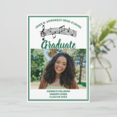 グリーンコーラス写真高校卒業 案内状 (スタンド正面)