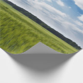 グリーンコーンフィールドとブルースカイ ラッピングペーパー (角)