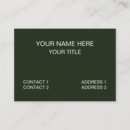 グリーンコーンフィールドプラント自然パターン 名刺 (裏面)