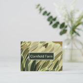 グリーンコーンフィールドプラント自然パターン 名刺 (スタンド正面)
