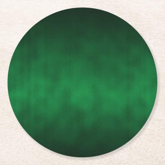 グリーンゴシックグラデーション背景アート ラウンドペーパーコースター (正面)