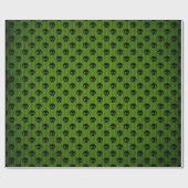 グリーンゴシックスカルプリント素朴ハロウィーン ラッピングペーパー (フラット)