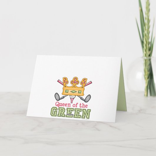 グリーンゴルフのクイーングリーティングカード カード (裏面)