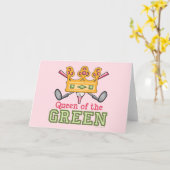 グリーンゴルフのクイーングリーティングカード カード (黄色い花)