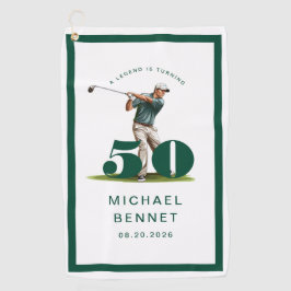 グリーンゴルフの50歳の誕生日 ゴルフタオル