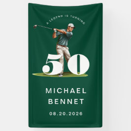 グリーンゴルフの50歳の誕生日 横断幕