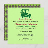 グリーンゴルファーインカートリタイアメントパーティの招待状 招待状 (正面/裏面)