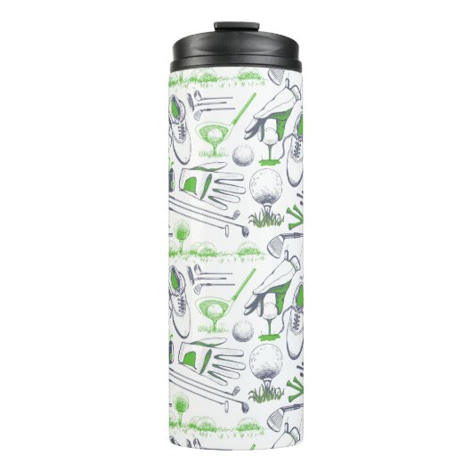 グリーンゴルフアイコンパターン タンブラー (正面)