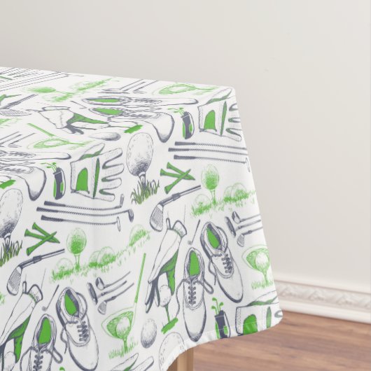 グリーンゴルフアイコンパターン テーブルクロス (インサイチュ)